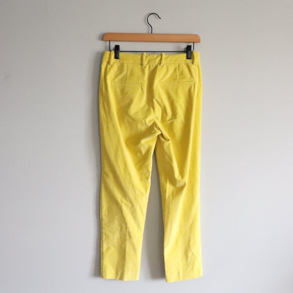 Babaton Aritzia Women's Sz 0 Yellow Atelier Straight Leg Casual Trouser Pants - Picture 2 of 13